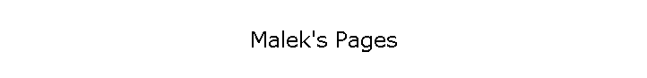 Malek's Pages